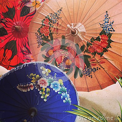Chiang Mai Traditional Umbrella painting