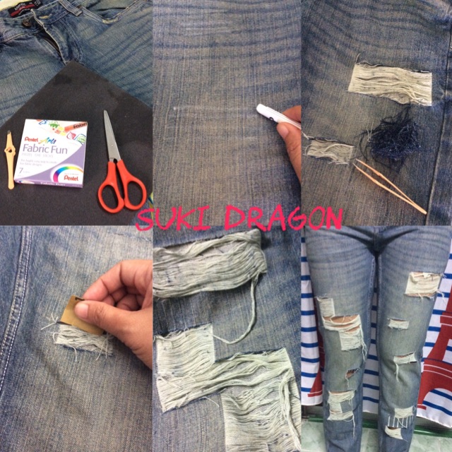 How to DIY Ripped Jean?